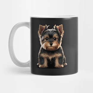 Super Cute Yorkshire Terrier Puppy Portrait Mug